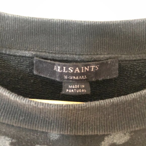 AllSaints Cheetah Leopard Cat Animal Print Sweatshirt Pullover - Picture 4 of 5